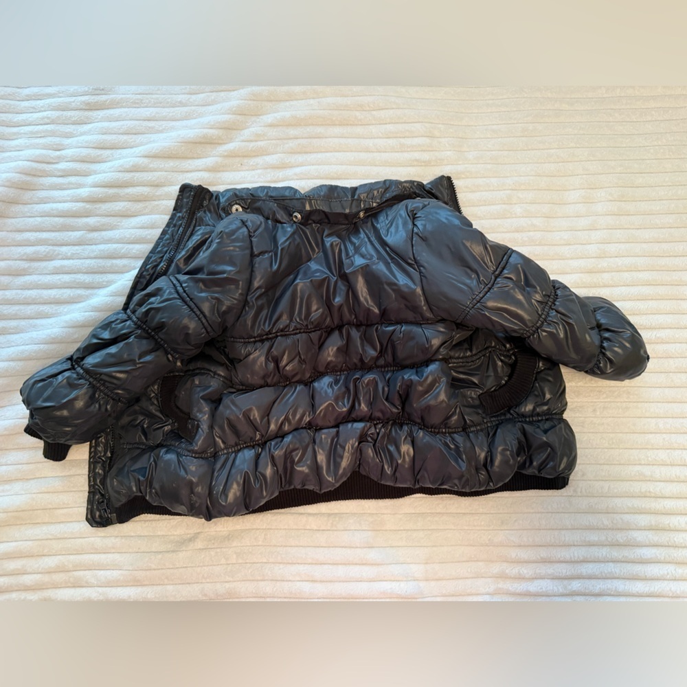 Children’s Place Shiny Black Kids Puffer Jacket - Picture 4 of 6